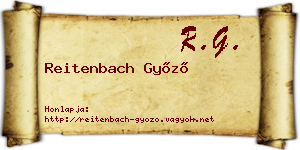 Reitenbach Győző névjegykártya